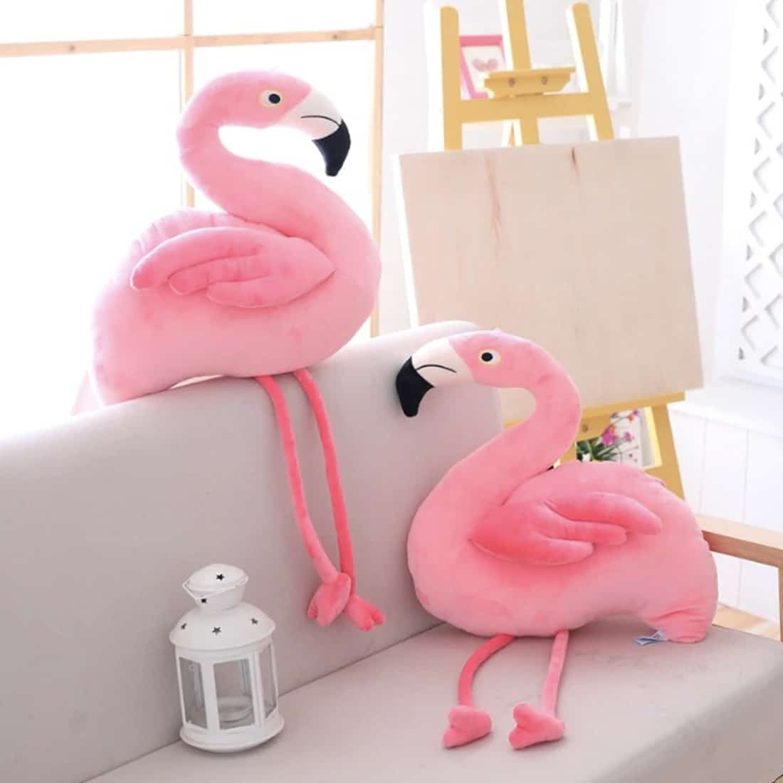BRUBAKER Plüsch Schlüsselanhänger Flamingo – Pink Mit Glitzer, 20 Cm, Weich & Waschbar