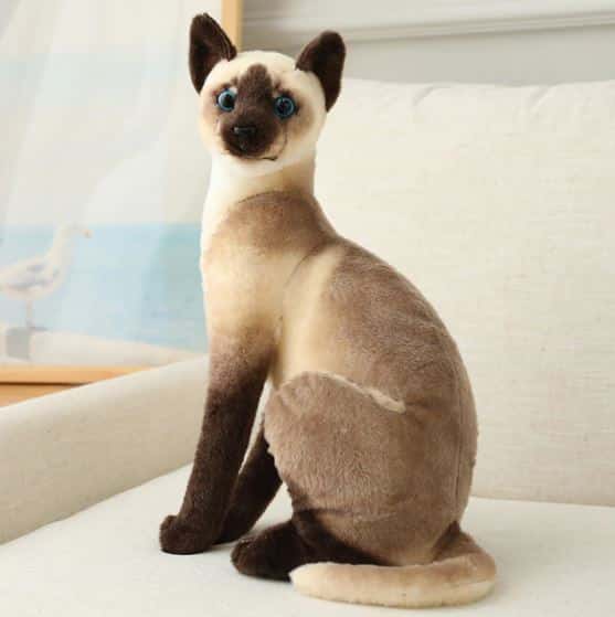 Uposao Katze Plüschtier Kissen – 35 Cm Flauschig Weich – Graues Kuschelkissen Für Sofa, Bett & Büro