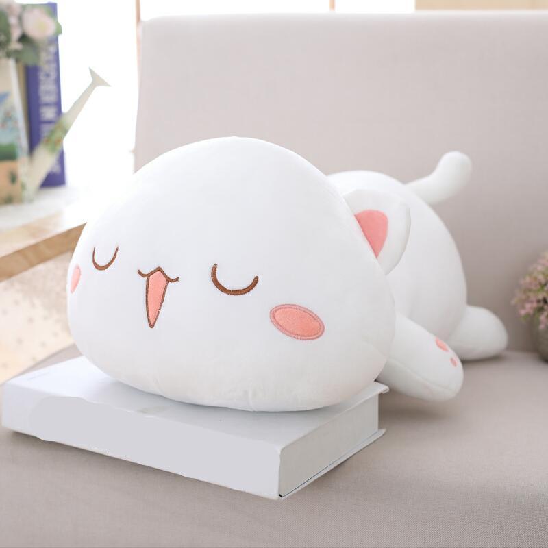 Realistische Weiße Plüschkatze (30 Cm) – Kuschelweich Mit PP-Baumwolle Gefüllt, Für Kinder & Erwachsene
