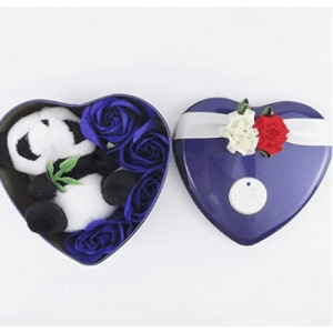 Plüschtier Panda Blaue Box Valentinstag Plüschtier Valentinstag Material: Baumwolle