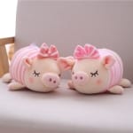 Plüschtier Schwein mit rosa Schleife Plüschtier Schwein Plüschtier Tiere Material: Baumwolle