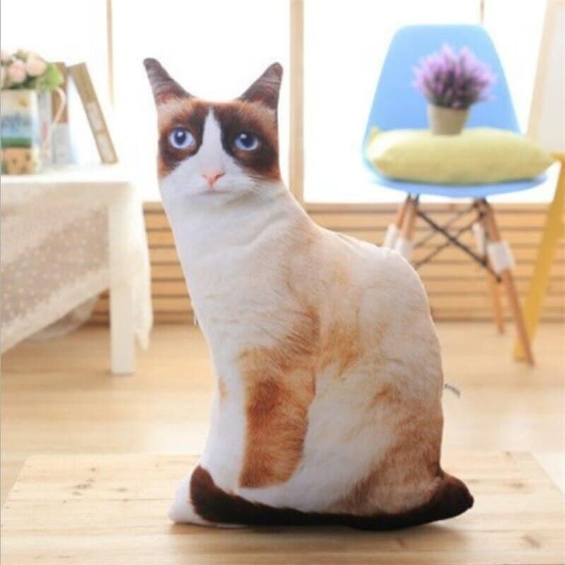 Süße Braune Plüschkatze 55 Cm – Weiches Kuscheltier Als Geschenk Für Kinder & Mädchen