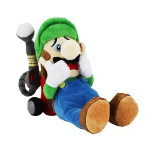 Plüsch Luigi erschreckt Plüsch Mario Material: Baumwolle