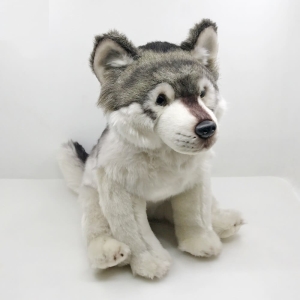 Plüschtier Wolf sitzend Plüschtier Wolf Material: Baumwolle
