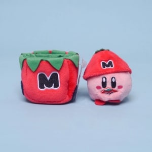 Plüschtier Kirby als Erdbeere verkleidet Plüschtier Videospiel Plüschtier Kirby Material: Baumwolle