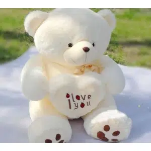 Behaarter Teddybär Plüschtier Valentinstag a7796c561c033735a2eb6c: Beige|Weiß