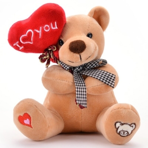 Teddybär mit Herz niedlich Plüsch Valentinstag a7796c561c033735a2eb6c: Beige