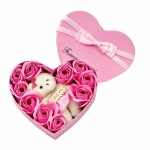 Seifenrosen-Geschenkbox mit niedlichem Teddybär Plüsch Valentinstag a7796c561c033735a2eb6c: Rosa|Rot