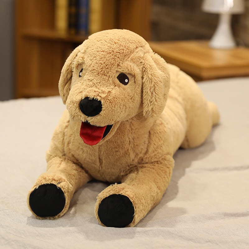 Plüschspielzeug für Kinder, niedlicher Hund, Labrador Welpe, weiche Puppe, liegendes Tier, Kissen, Spielzeug, Geburtstagsgeschenk Plüschtiere Plüschtiere Hund Farbe: 75cm
