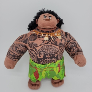 Plüschtier der Figur Moana Maui aus dem Disney Cartoon, vollständig tätowiert