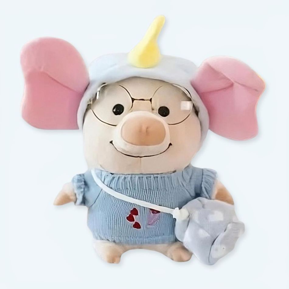 GLITZFAS Plüschtier Schwein Mit Bubble Tea – Süßes Kuscheltier, 30 Cm, Weich & Kuschelig (Einhorn-Design)