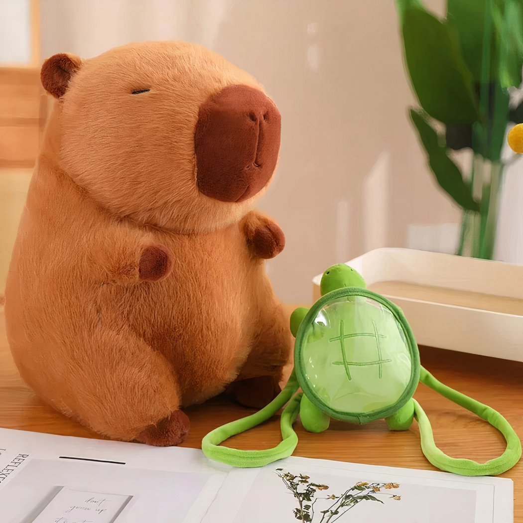 Capybara Kuscheltier Mit Rucksack – 23 Cm Weich, Perfekt Für Kinder & Sammler
